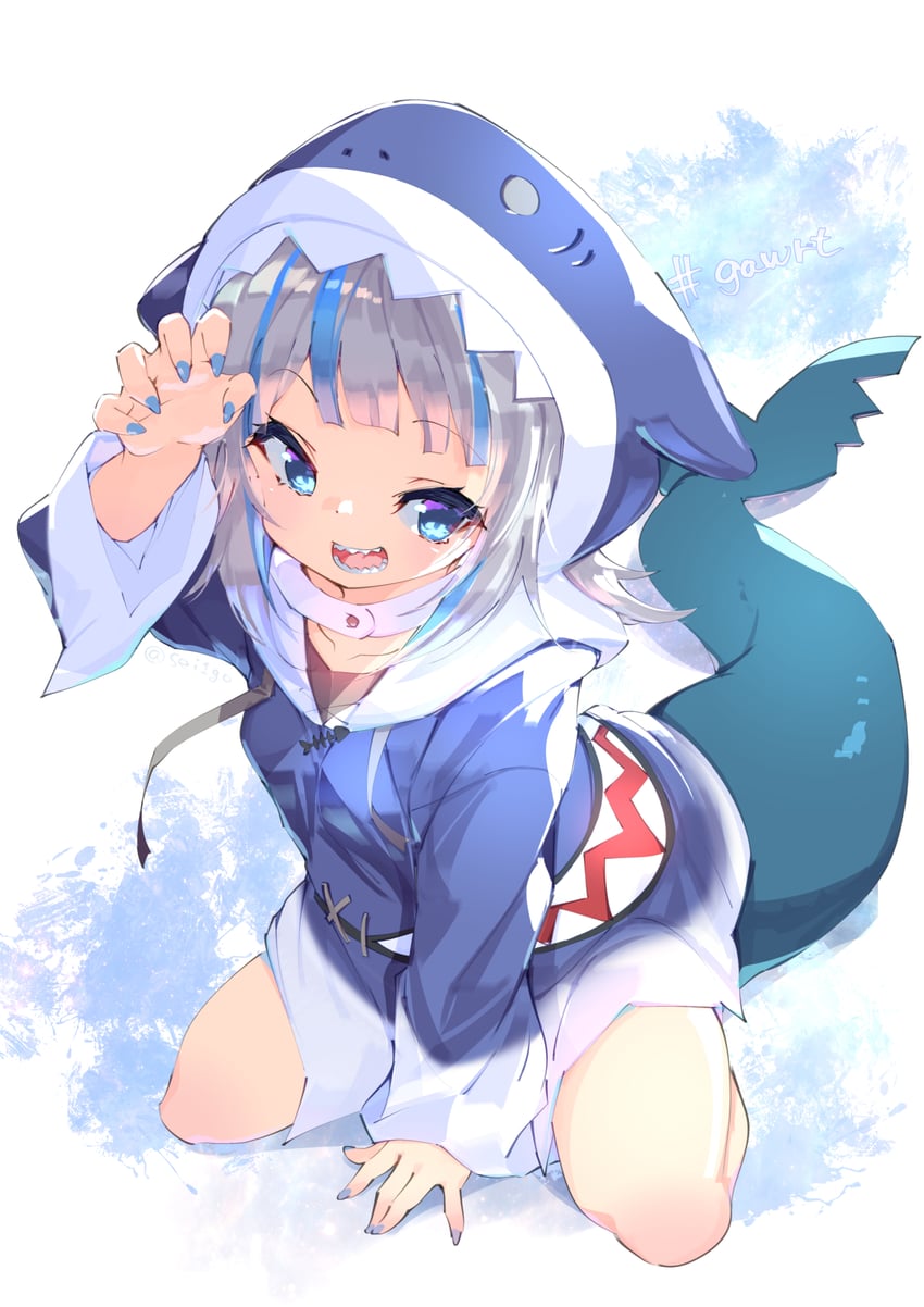 gawr gura (hololive and 1 more) drawn by fujishima-sei_ichi-gou