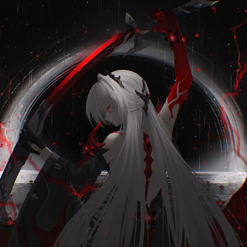acheron (honkai and 1 more) drawn by kira_guil