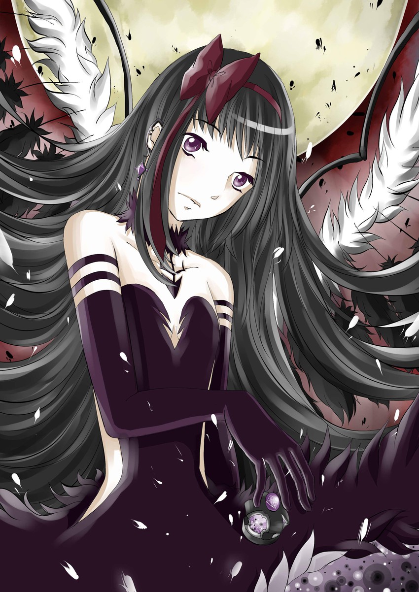 akemi homura and akuma homura (mahou shoujo madoka magica and 1 more) drawn by hagiyama_no_midori