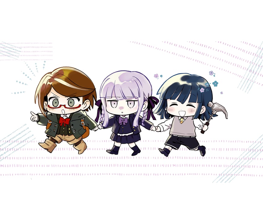 kirigiri kyoko, samidare yui, and licorne (danganronpa and 1 more) drawn by no+bi=
