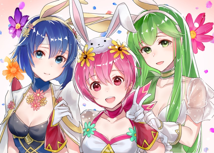 palla, catria, and est (fire emblem and 2 more) drawn by haru_(nakajou-28)