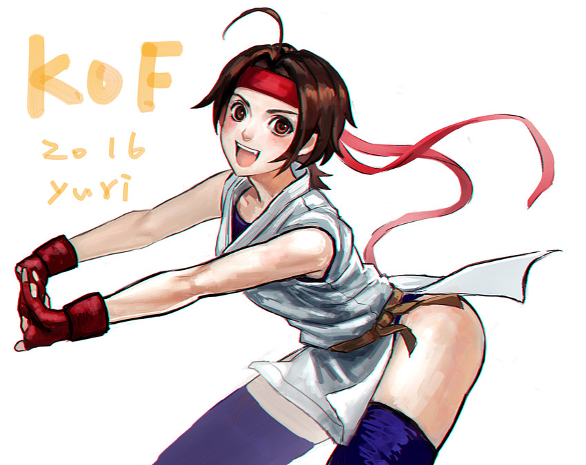 yuri sakazaki (the king of fighters and 1 more) drawn by k.c