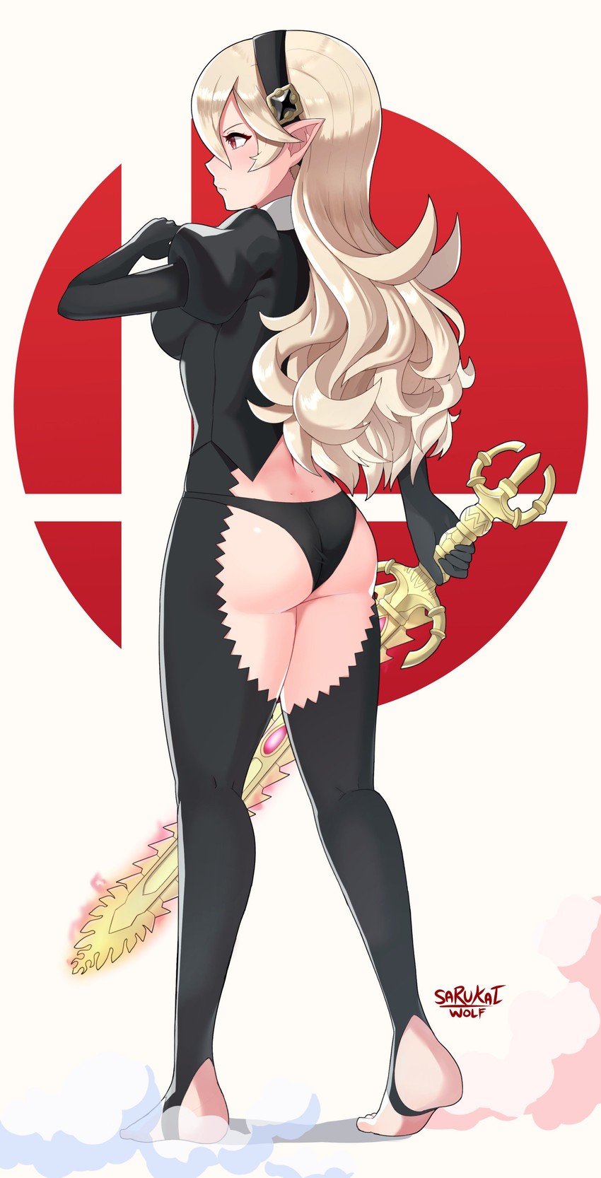 female corrin (fire emblem and 2 more) drawn by sarukaiwolf
