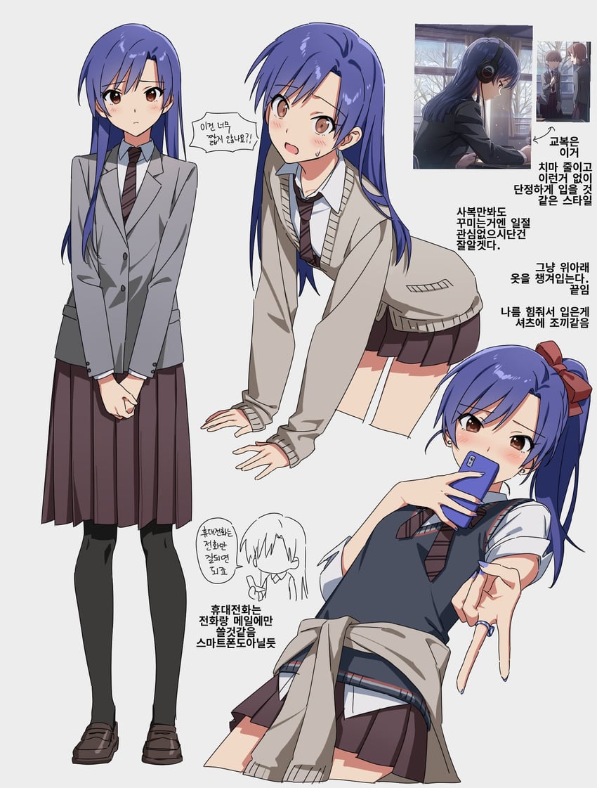 kisaragi chihaya (idolmaster and 2 more) drawn by nonanonnon6u6