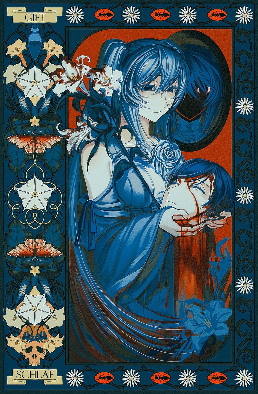 hatsune miku, kaito, margarita blankenheim, clockworker's doll, eve moonlit, and 1 more (vocaloid and 2 more) drawn by mui4ioqaak9436