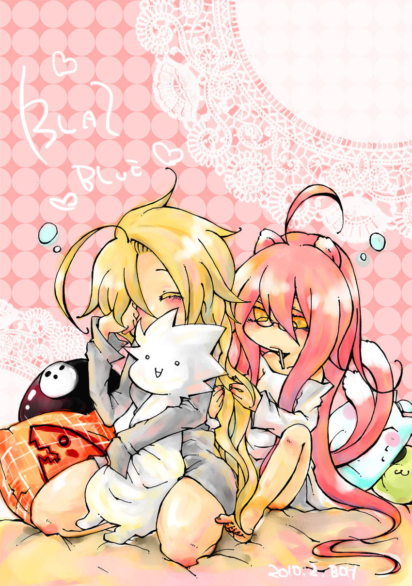 ragna the bloodedge, lambda-11, kokonoe, arakune, hakumen, and 1 more (blazblue) drawn by ap-dash
