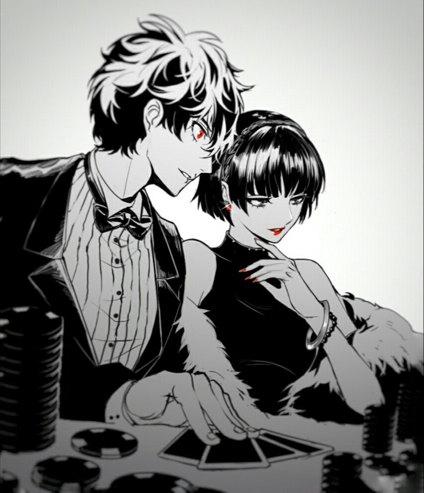 amamiya ren and niijima makoto (persona and 1 more) drawn by houhou_(pixiv4771938)