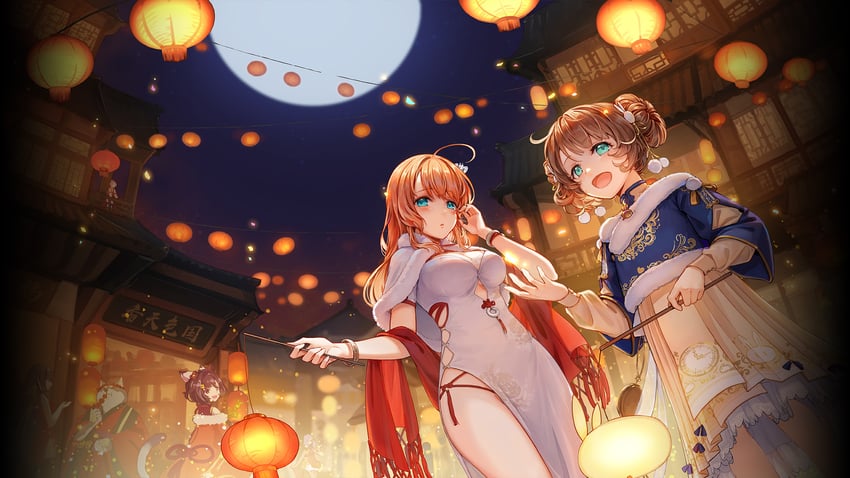 ichihime, aihara mai, wanjirou, and hina momo (mahjong soul) drawn by shine_cheese