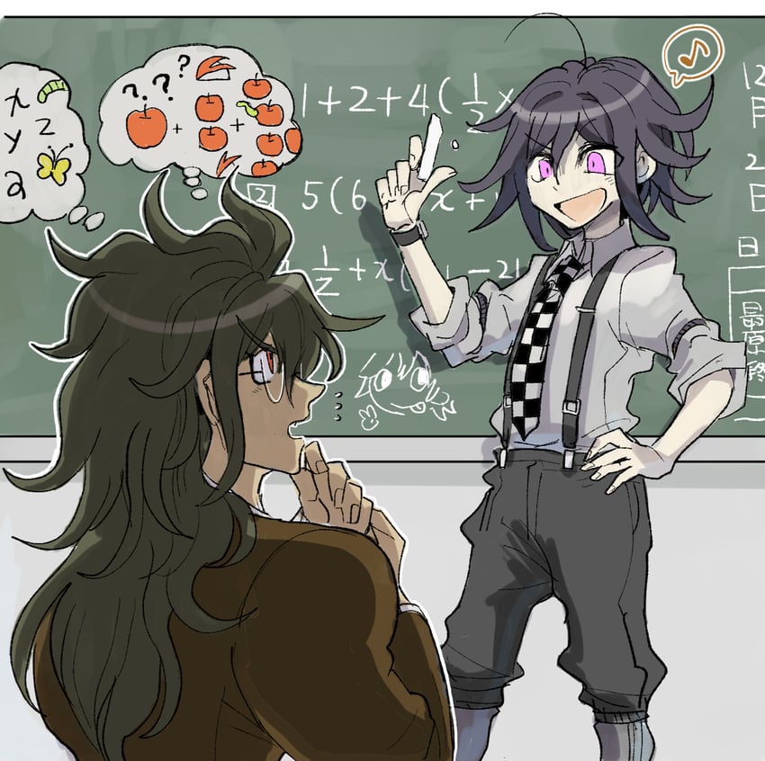 oma kokichi and gokuhara gonta (danganronpa and 1 more) drawn by kumakoro_(tetsupag)