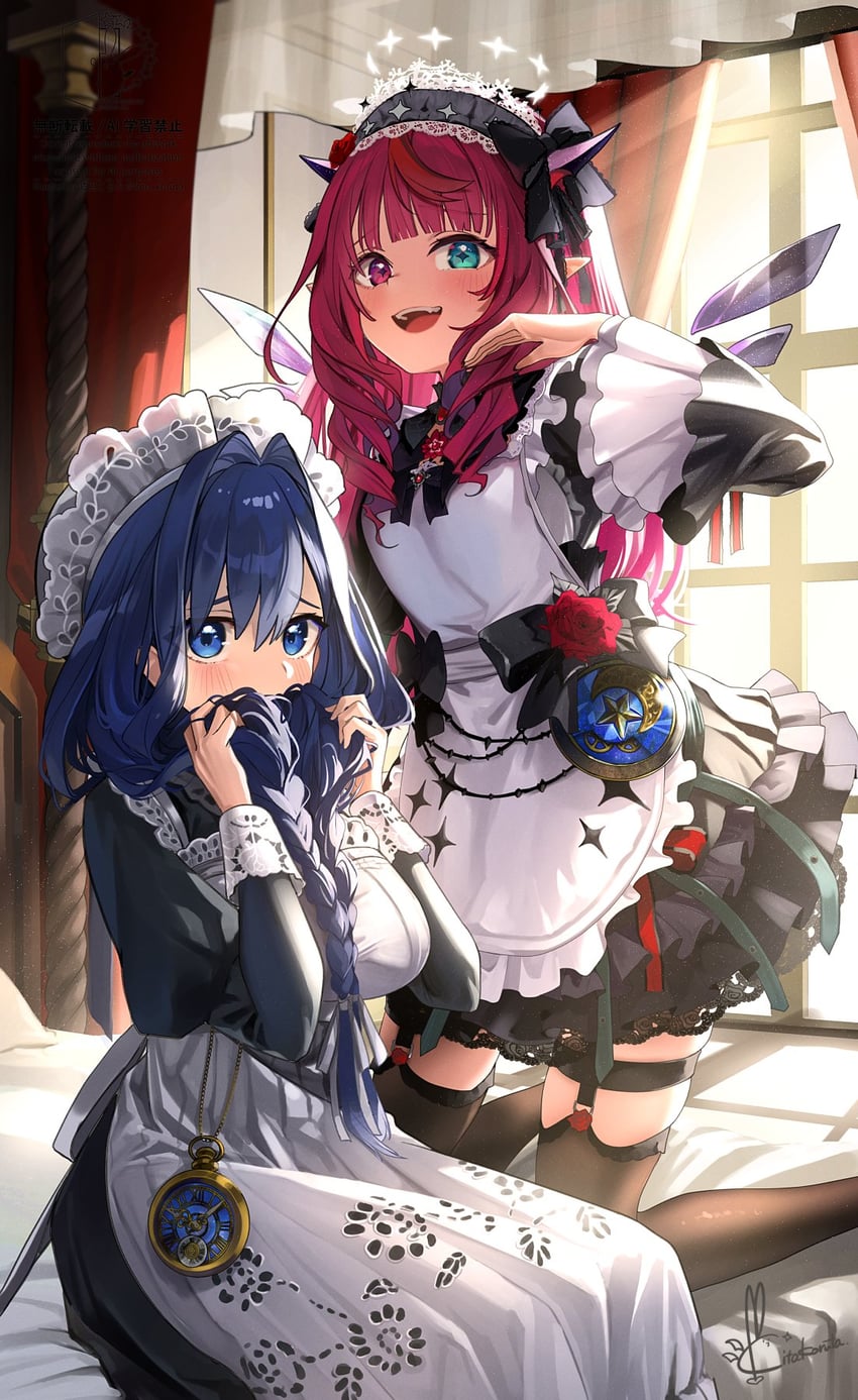 ouro kronii and irys (hololive and 1 more) drawn by kito_koruta