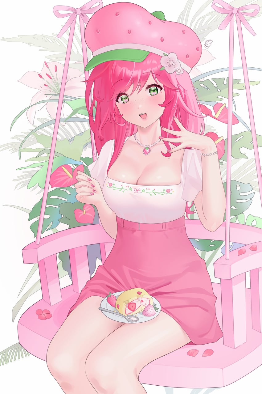 strawberry shortcake (strawberry shortcake) drawn by corniolanches