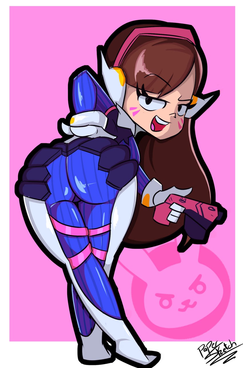 d.va (overwatch) drawn by papersketch_(nsfw)