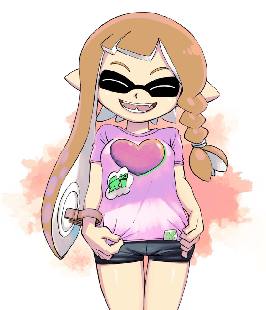 inkling player character and inkling girl (splatoon and 1 more) drawn by muramasa_mikado