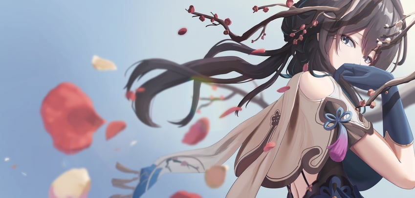 ruan mei (honkai and 1 more) drawn by hotmilk_ina_mug