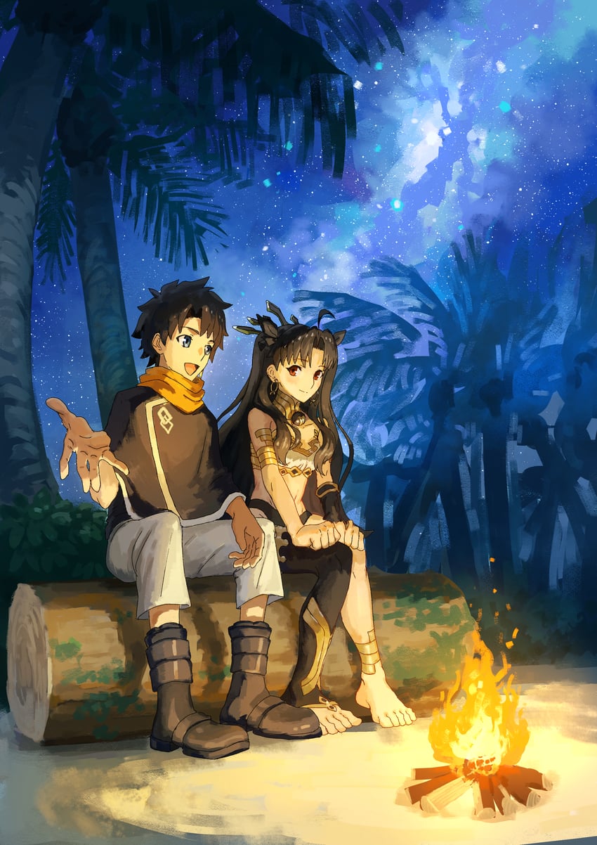 fujimaru ritsuka and ishtar (fate and 1 more) drawn by narumi_hyou