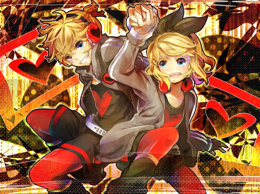 kagamine rin and kagamine len (vocaloid and 1 more) drawn by lulu_season