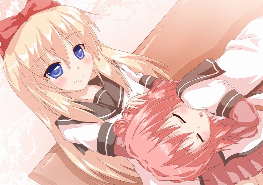 toshinou kyouko and akaza akari (yuruyuri) drawn by kagerou_(kers)