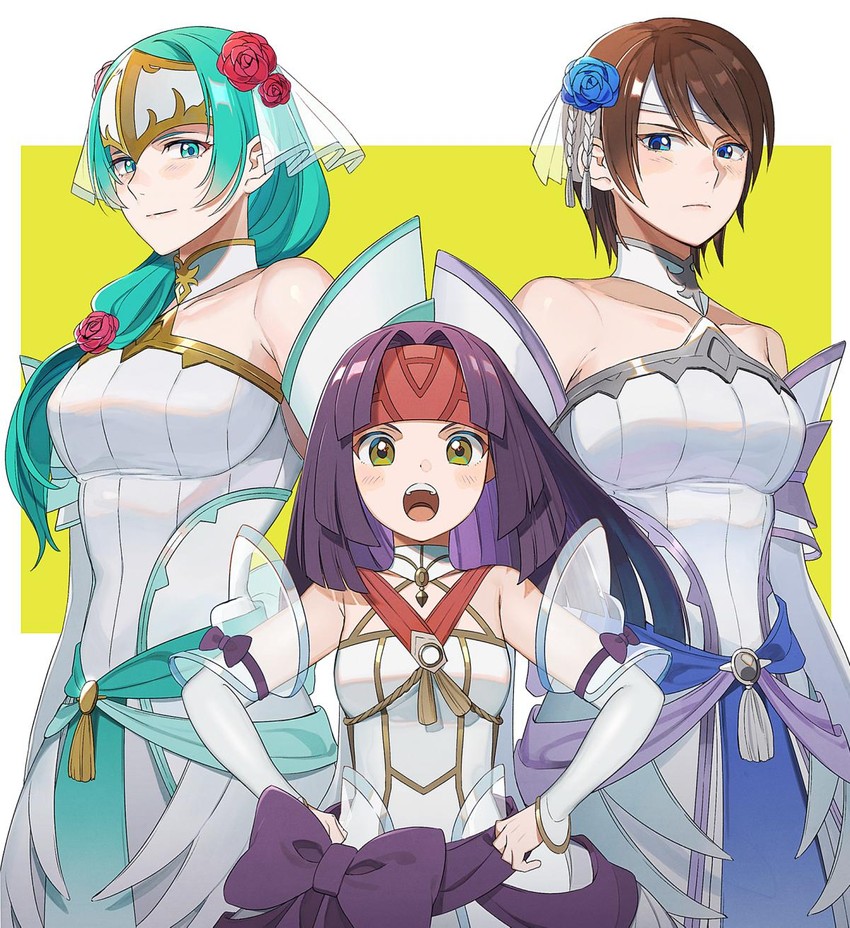 sanaki kirsch altina, sigrun, and tanith (fire emblem and 3 more) drawn by kyufe