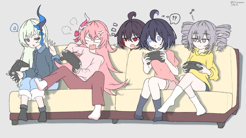bronya zaychik, seele vollerei, seele, rozaliya olenyeva, and liliya olenyeva (honkai and 1 more) drawn by 5jiraaaaa