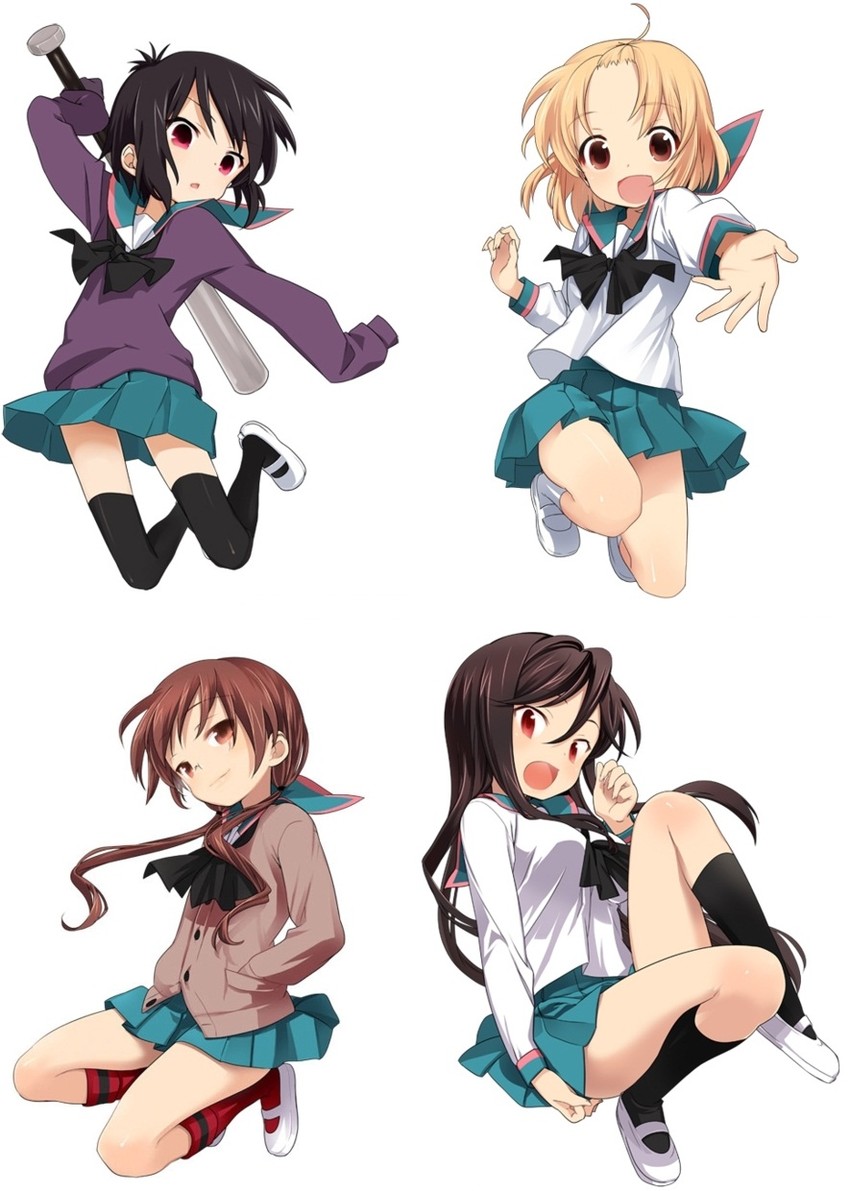 ichii tooru, nishi yuuko, momoki run, and tennouji nagisa (a channel) drawn by kuroda_bb