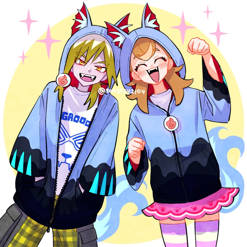 inukai komugi and torame (precure and 1 more) drawn by ton_(ton39342104)