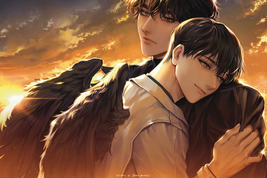 kim dokja and yoo joonghyuk (omniscient reader's viewpoint) drawn by prairpaints
