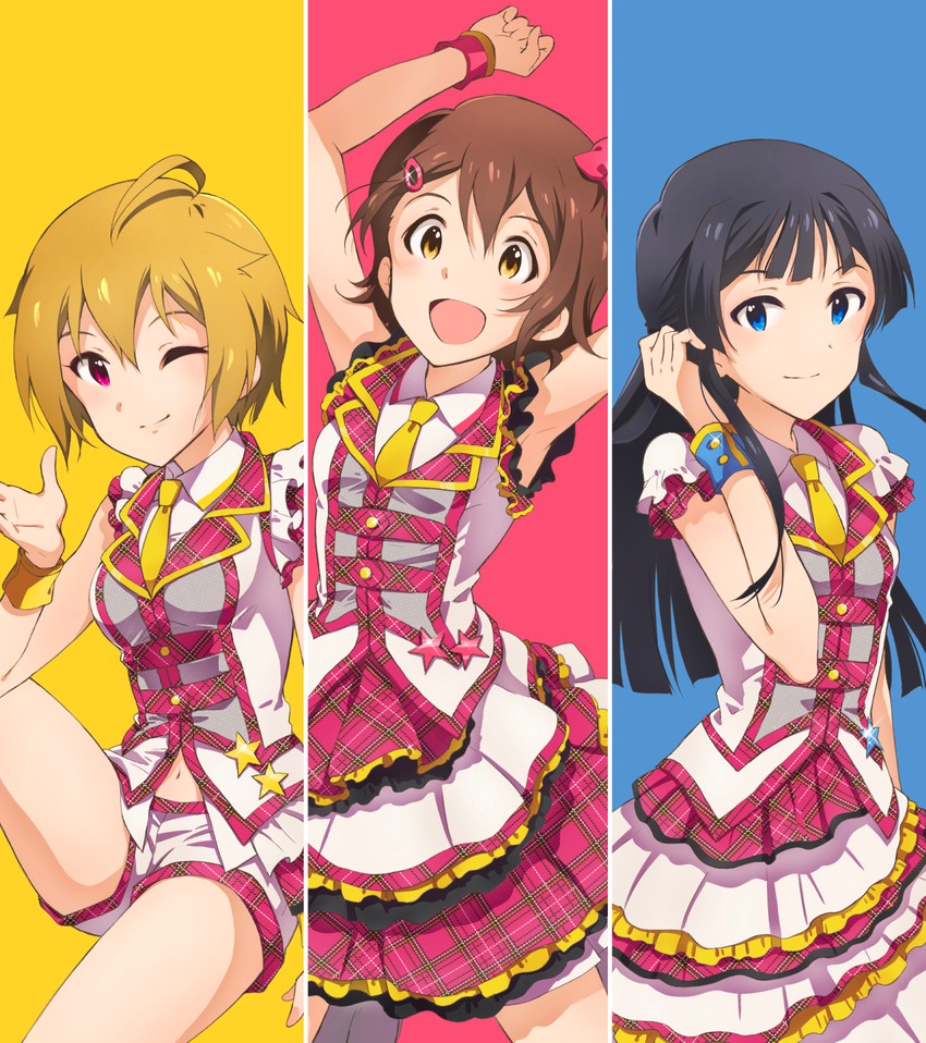 mogami shizuka, ibuki tsubasa, and kasuga mirai (idolmaster and 1 more) drawn by charin