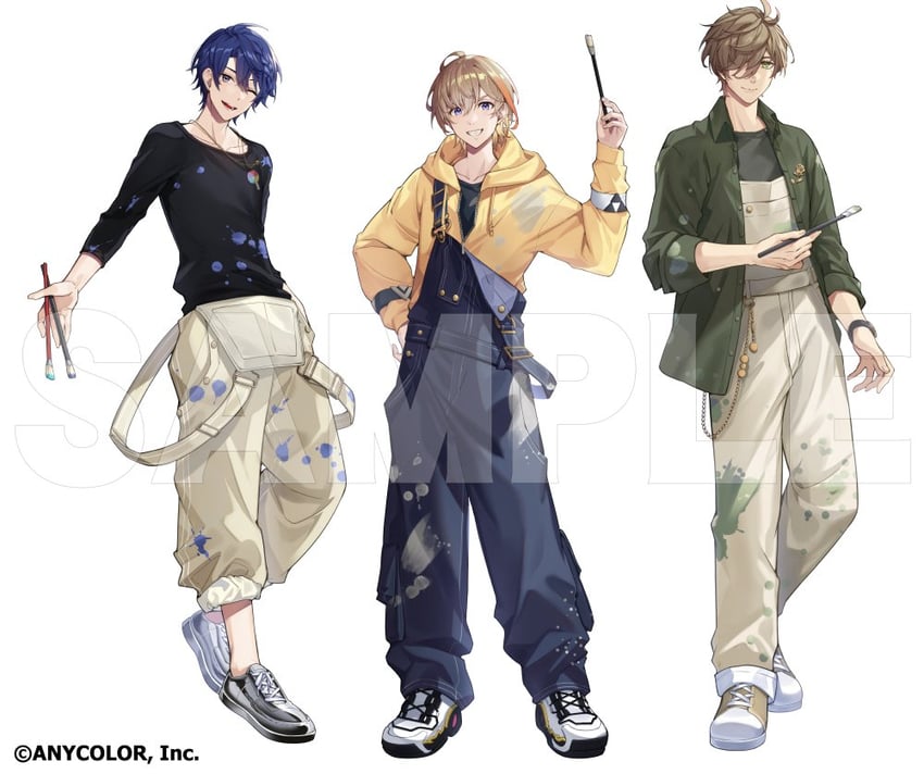 oliver evans, fura kanato, and harusaki air (nijisanji) drawn by nonomaro