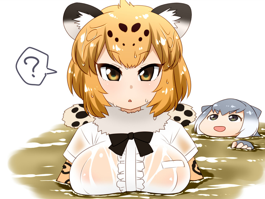 jaguar and small-clawed otter (kemono friends) drawn by maeda_r44