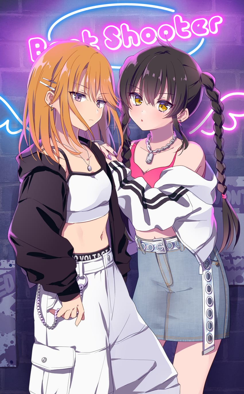 yuuki haru and matoba risa (idolmaster and 2 more) drawn by riku_(melty_drop)