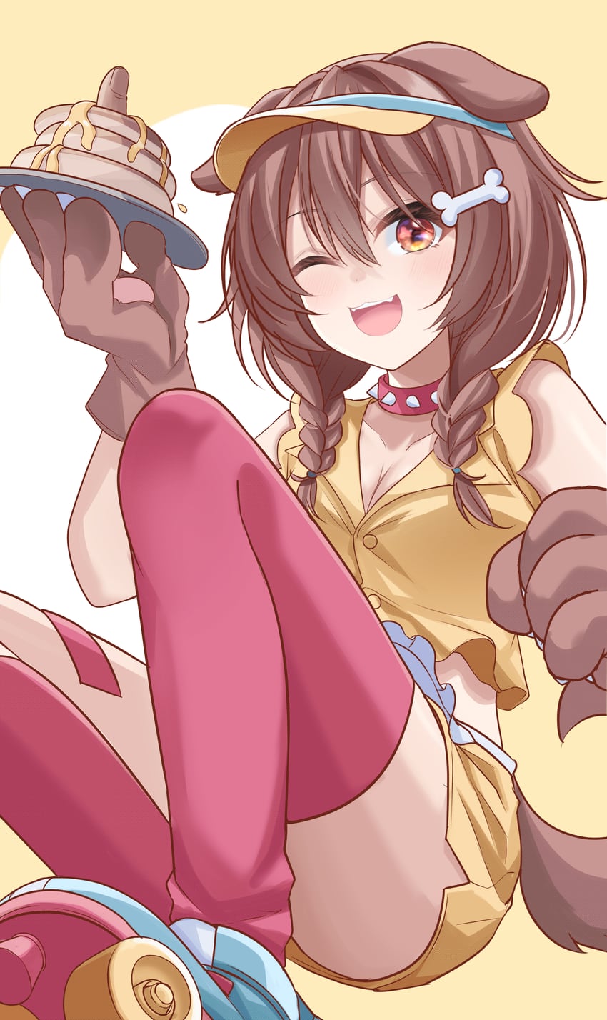 inugami korone (hololive and 1 more) drawn by shiinochi