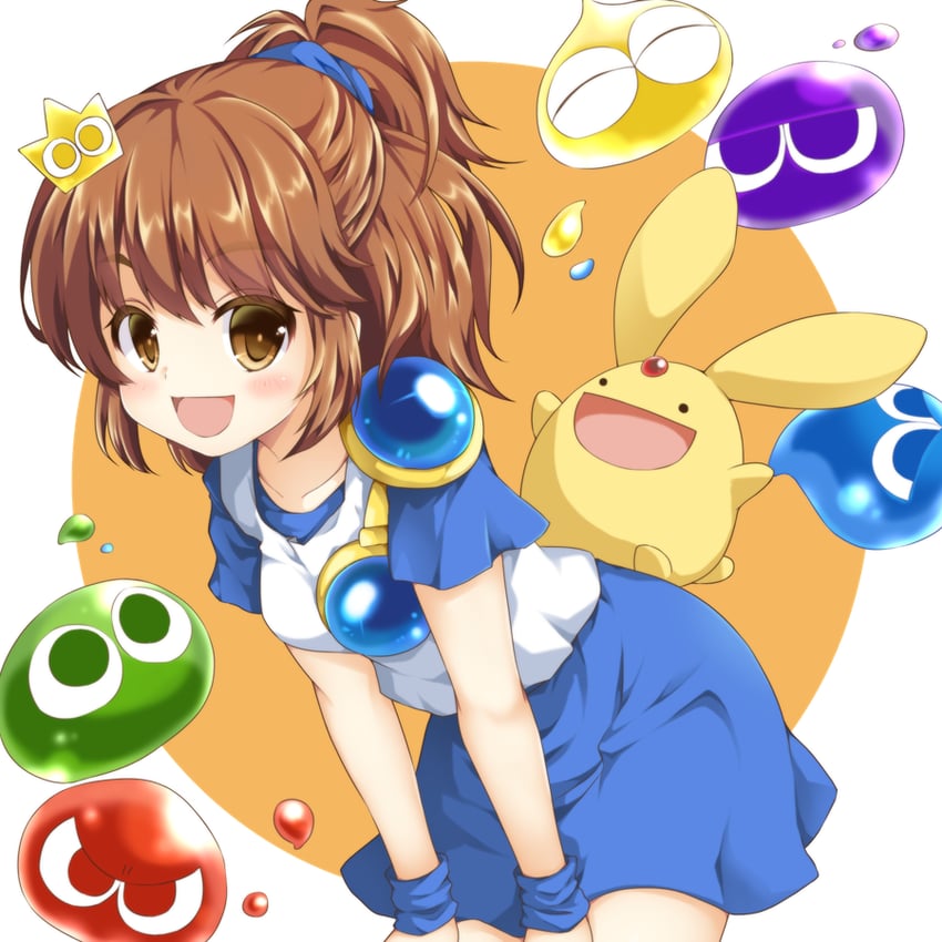 arle nadja, puyo, and carbuncle (puyopuyo and 1 more) drawn by atreetop
