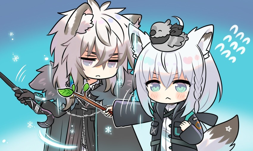 shirakami fubuki, silverash, and tenzin (hololive and 1 more) drawn by meopun_(meopen429)