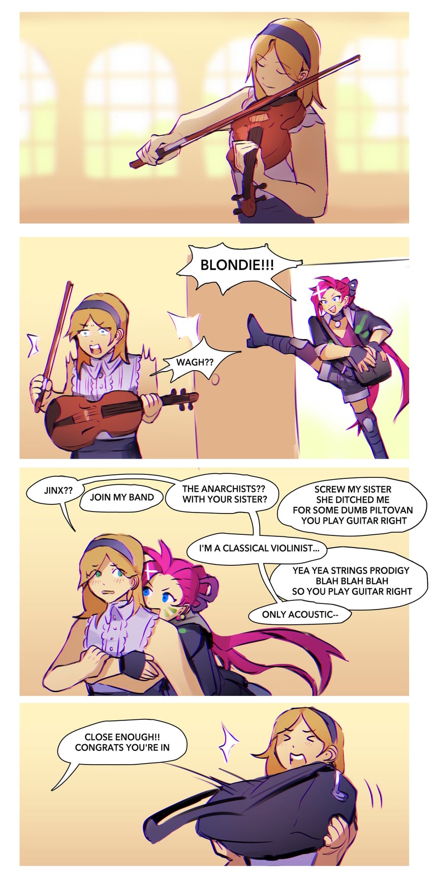 jinx and lux (league of legends) drawn by sudo_(pseudostars)