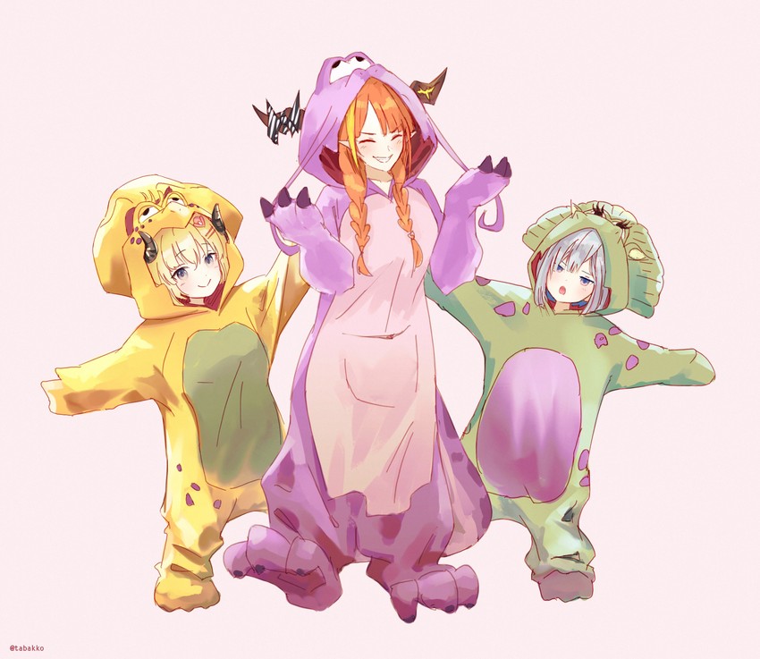 amane kanata, kiryu coco, tsunomaki watame, baby bop, and bj (hololive and 1 more) drawn by hyde_(tabakko)