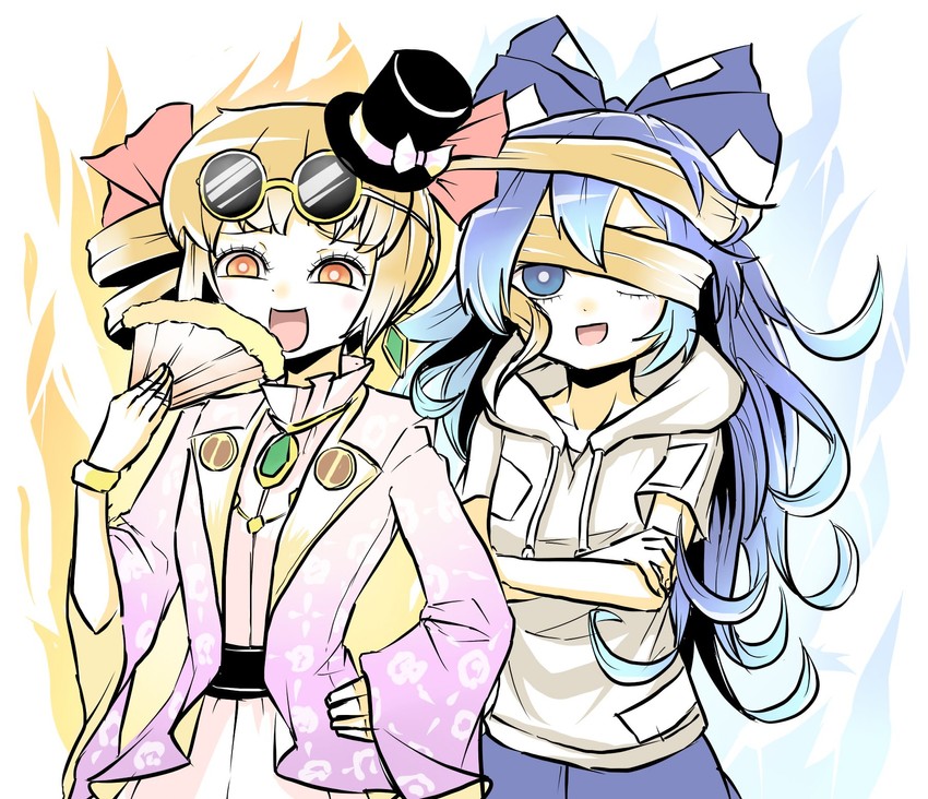 yorigami shion and yorigami jo'on (touhou) drawn by peroponesosu.