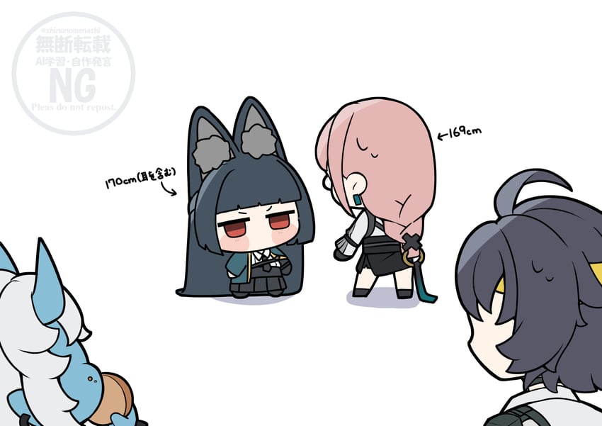 hoshimi miyabi, tsukishiro yanagi, soukaku, and asaba harumasa (zenless zone zero) drawn by shinonome_nashi