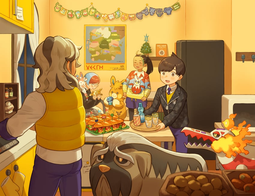 pikachu, eevee, rotom, sylveon, rotom phone, and 23 more (pokemon and 1 more) drawn by sumika_inagaki