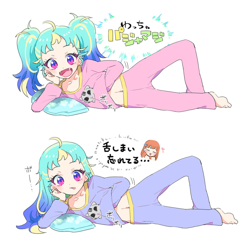 myamu and hibino matsuri (pretty series and 1 more) drawn by moudoku_(decopon3rd)