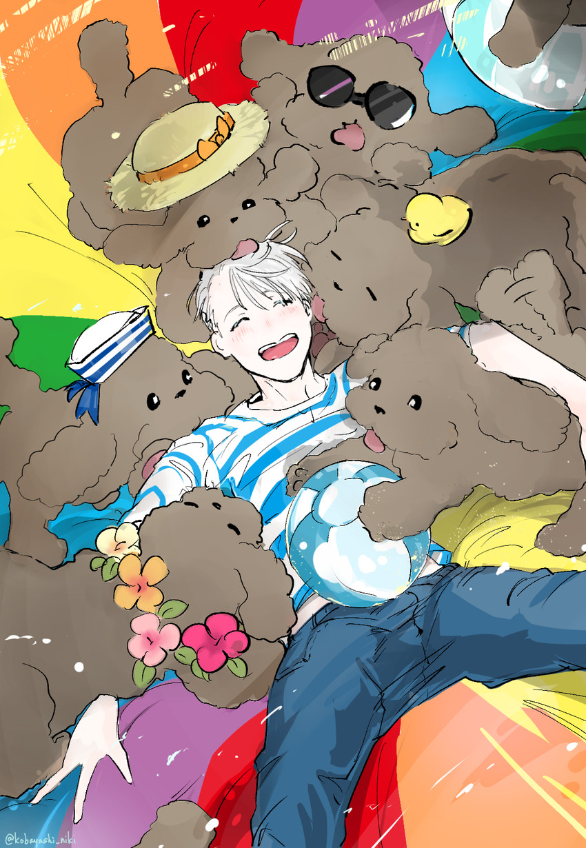 viktor nikiforov and makkachin (yuri!!! on ice) drawn by kobayashi_niki