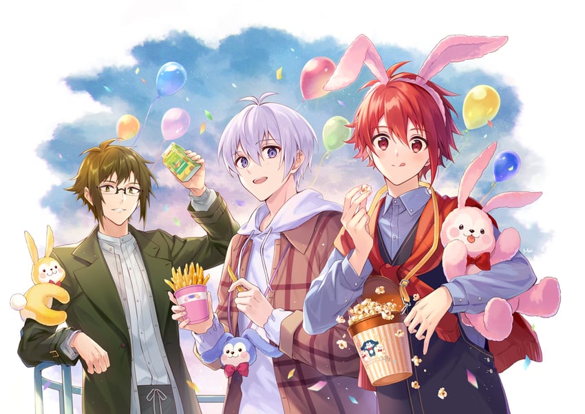 nanase riku, osaka sougo, and nikaido yamato (idolish7) drawn by ima_(luce365)