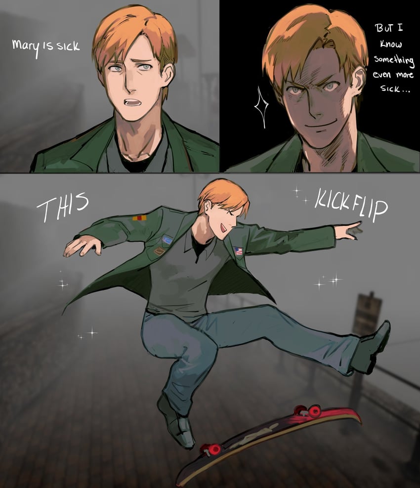 james sunderland (silent hill and 1 more) drawn by tirtyturtle