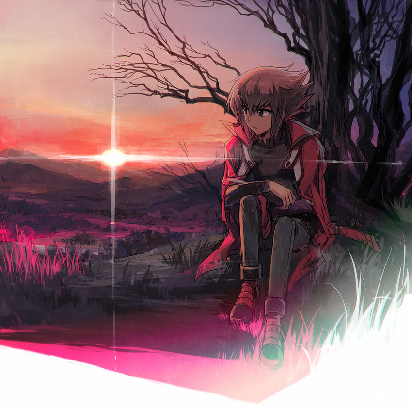yuki judai (yu-gi-oh! and 1 more) drawn by moribuden