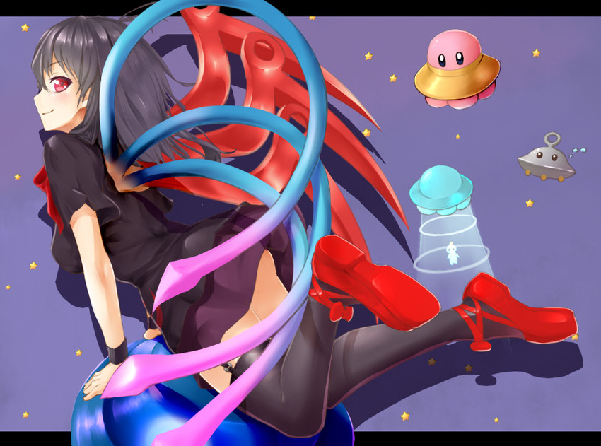 houjuu nue and kirby (touhou and 1 more) drawn by chiroshiron