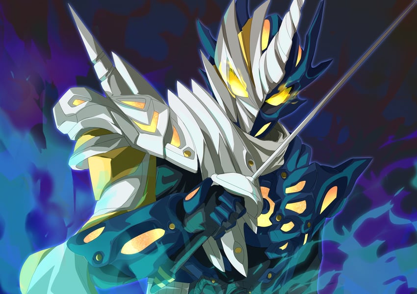 kamen rider dread and kamen rider dread type one (kamen rider and 1 more) drawn by miyabi_(037)