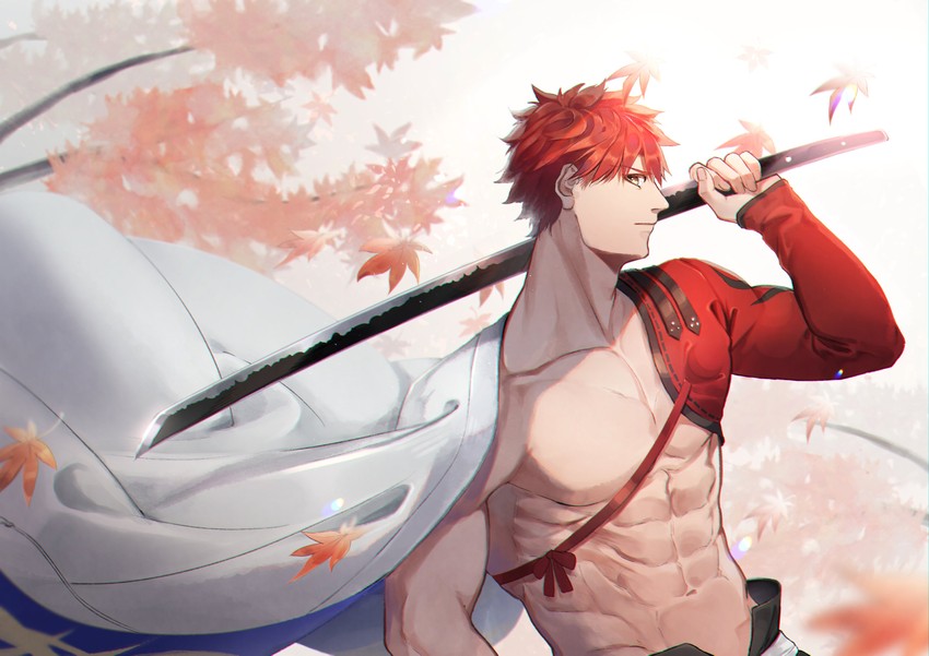 emiya shirou and senji muramasa (fate and 1 more) drawn by chicken_mura