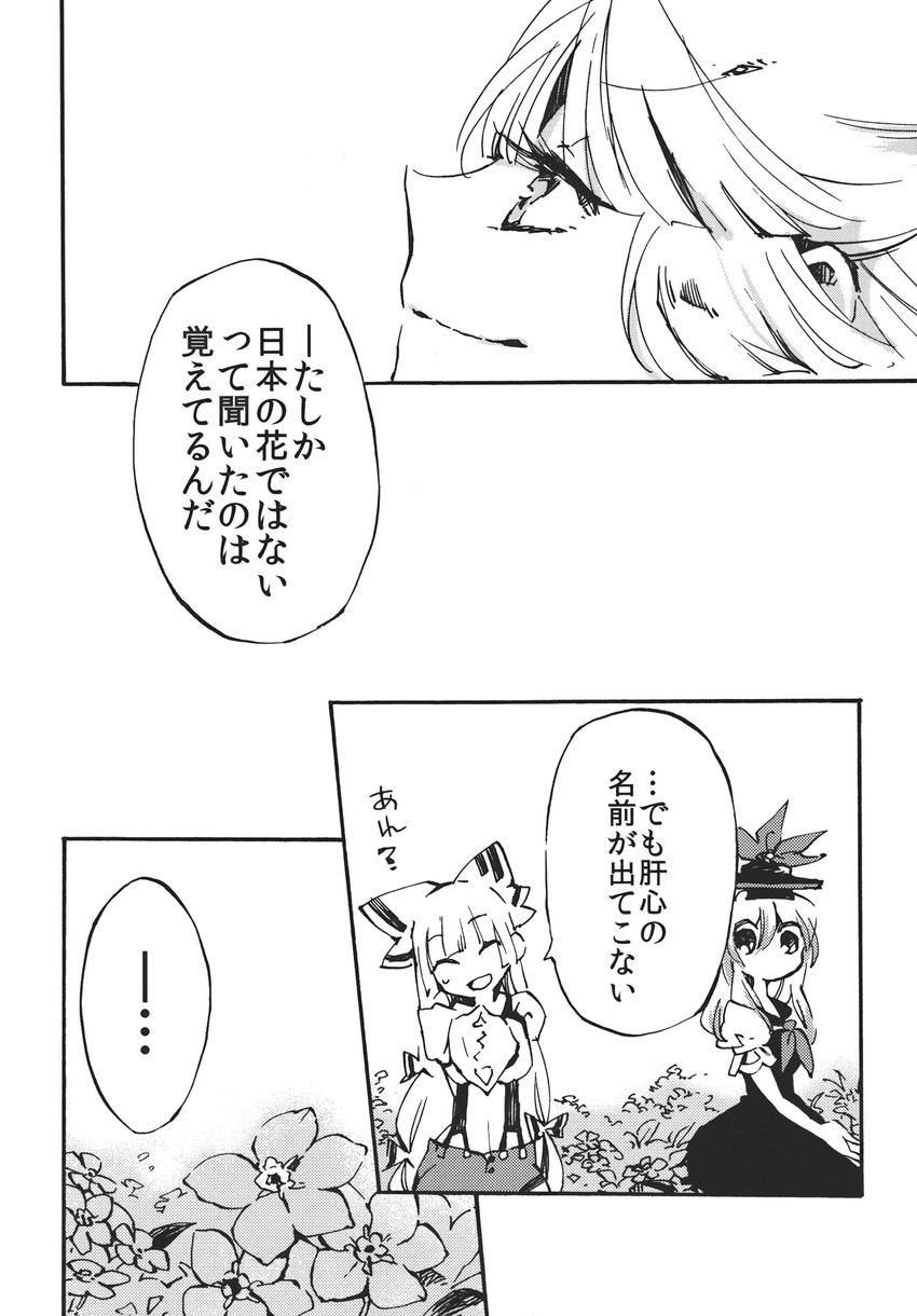 fujiwara no mokou and kamishirasawa keine (touhou) drawn by shinoasa