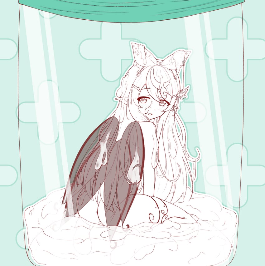 pomu rainpuff (nijisanji and 1 more) drawn by kisaragi_1go