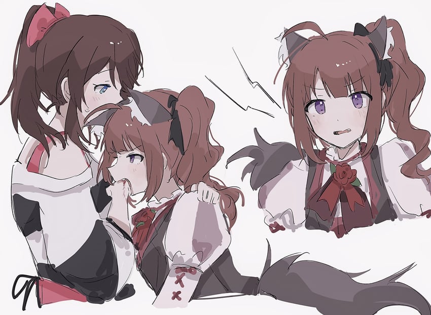 yokoyama nao and satake minako (idolmaster and 1 more) drawn by pann_(1202zzzx00)