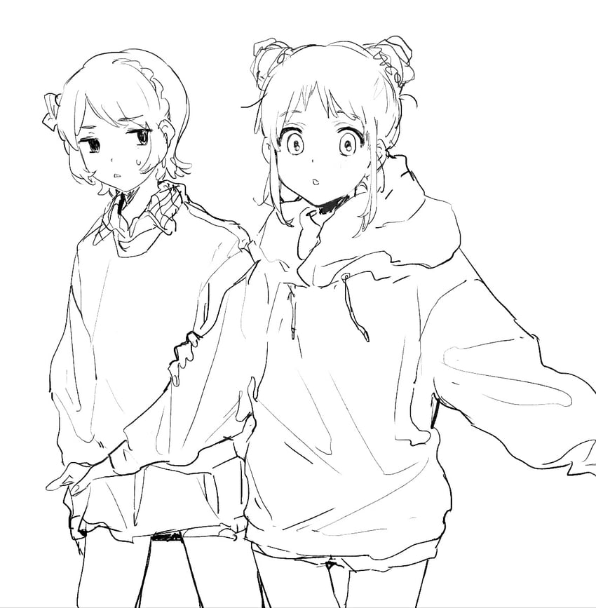 arisugawa otome and kamiya shion (aikatsu!) drawn by suiso_(owp)